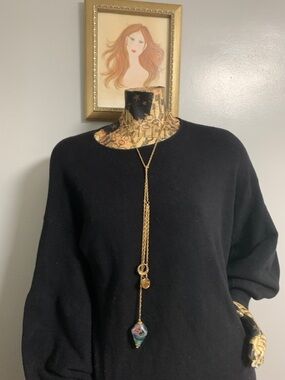 Handmade Lariat Fish Pendant Necklace